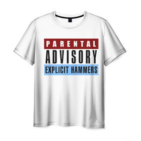 Мужская футболка 3D с принтом Parental Advisory в Кировске, 100% полиэфир | прямой крой, круглый вырез горловины, длина до линии бедер | explicit content | hip hop | parental advisory | rap | парентал адвисори | рэп | хип хоп