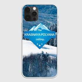 Чехол для iPhone 12 Pro Max с принтом Красная поляна в Кировске, Силикон |  | горнолыжный курорт | горы | зима | красная поляна | лыжи | парк | роза хуторов | снег | сноутборд | сочи