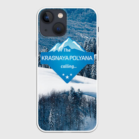 Чехол для iPhone 13 mini с принтом Красная поляна в Кировске,  |  | горнолыжный курорт | горы | зима | красная поляна | лыжи | парк | роза хуторов | снег | сноутборд | сочи