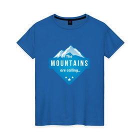 Женская футболка хлопок с принтом Горы зовут в Кировске, 100% хлопок | прямой крой, круглый вырез горловины, длина до линии бедер, слегка спущенное плечо | альпинизм | горы | лыжи | сноуборд