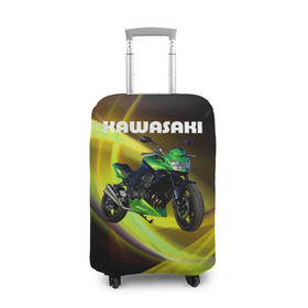 Чехол для чемодана 3D с принтом Kawasaki в Кировске, 86% полиэфир, 14% спандекс | двустороннее нанесение принта, прорези для ручек и колес | moto | байк | байкер | мото | мотогонки | мотоспорт | мотоцикл