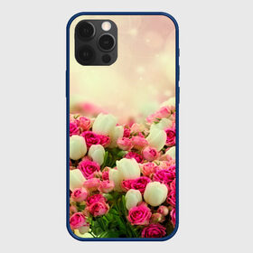 Чехол для iPhone 12 Pro с принтом Цветы в Кировске, силикон | область печати: задняя сторона чехла, без боковых панелей | розовый | розы | цветы | яркий