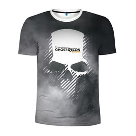 Мужская футболка 3D спортивная с принтом Ghost Recon в Кировске, 100% полиэстер с улучшенными характеристиками | приталенный силуэт, круглая горловина, широкие плечи, сужается к линии бедра | tom clancy’s | череп
