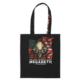 Сумка 3D повседневная с принтом Megadeth #3 в Кировске, 100% полиэстер | Плотность: 200 г/м2; Размер: 34×35 см; Высота лямок: 30 см | dave | megadeth | metal | mustaine | rattlehead | rock | thrash | vic | дейв | мастейн | мегадез | мегадет | мегедес | метал | рок | треш