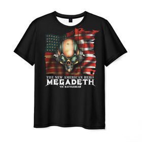 Мужская футболка 3D с принтом Megadeth #3 в Кировске, 100% полиэфир | прямой крой, круглый вырез горловины, длина до линии бедер | Тематика изображения на принте: dave | megadeth | metal | mustaine | rattlehead | rock | thrash | vic | дейв | мастейн | мегадез | мегадет | мегедес | метал | рок | треш