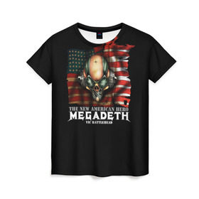 Женская футболка 3D с принтом Megadeth #3 в Кировске, 100% полиэфир ( синтетическое хлопкоподобное полотно) | прямой крой, круглый вырез горловины, длина до линии бедер | dave | megadeth | metal | mustaine | rattlehead | rock | thrash | vic | дейв | мастейн | мегадез | мегадет | мегедес | метал | рок | треш