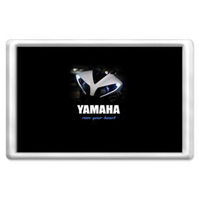 Магнит 45*70 с принтом Yamaha в Кировске, Пластик | Размер: 78*52 мм; Размер печати: 70*45 | yamaha | yzf | байк | байкер | мото | мотоцикл | мотоциклист | ямаха