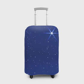 Чехол для чемодана 3D с принтом Звезда пленительного счастья в Кировске, 86% полиэфир, 14% спандекс | двустороннее нанесение принта, прорези для ручек и колес | блеск | галактика | звёзды | космос | лучи | небо | ночь