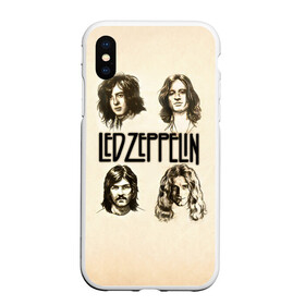 Чехол для iPhone XS Max матовый с принтом Led Zeppelin 1 в Кировске, Силикон | Область печати: задняя сторона чехла, без боковых панелей | Тематика изображения на принте: led zeppelin | лед зеппелин | роберт плант