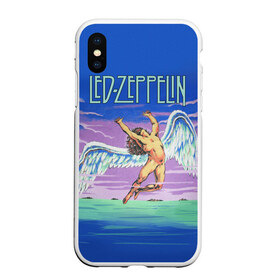 Чехол для iPhone XS Max матовый с принтом Led Zeppelin 2 в Кировске, Силикон | Область печати: задняя сторона чехла, без боковых панелей | Тематика изображения на принте: led zeppelin | лед зеппелин | роберт плант