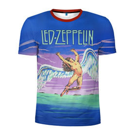 Мужская футболка 3D спортивная с принтом Led Zeppelin 2 в Кировске, 100% полиэстер с улучшенными характеристиками | приталенный силуэт, круглая горловина, широкие плечи, сужается к линии бедра | led zeppelin | лед зеппелин | роберт плант
