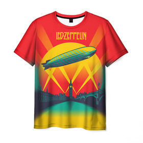 Мужская футболка 3D с принтом Led Zeppelin 3 в Кировске, 100% полиэфир | прямой крой, круглый вырез горловины, длина до линии бедер | led zeppelin | лед зеппелин | роберт плант