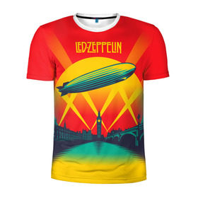 Мужская футболка 3D спортивная с принтом Led Zeppelin 3 в Кировске, 100% полиэстер с улучшенными характеристиками | приталенный силуэт, круглая горловина, широкие плечи, сужается к линии бедра | Тематика изображения на принте: led zeppelin | лед зеппелин | роберт плант