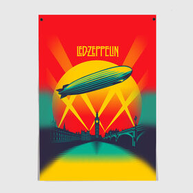 Постер с принтом Led Zeppelin 3 в Кировске, 100% бумага
 | бумага, плотность 150 мг. Матовая, но за счет высокого коэффициента гладкости имеет небольшой блеск и дает на свету блики, но в отличии от глянцевой бумаги не покрыта лаком | led zeppelin | лед зеппелин | роберт плант