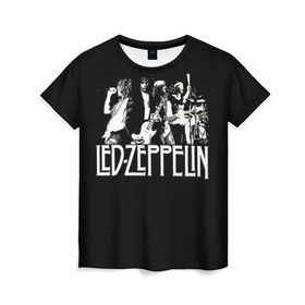 Женская футболка 3D с принтом Led Zeppelin 4 в Кировске, 100% полиэфир ( синтетическое хлопкоподобное полотно) | прямой крой, круглый вырез горловины, длина до линии бедер | led zeppelin | лед зеппелин | роберт плант