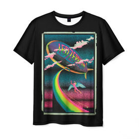 Мужская футболка 3D с принтом Led Zeppelin 5 в Кировске, 100% полиэфир | прямой крой, круглый вырез горловины, длина до линии бедер | led zeppelin | лед зеппелин | роберт плант