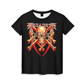 Женская футболка 3D с принтом Megadeth 1 в Кировске, 100% полиэфир ( синтетическое хлопкоподобное полотно) | прямой крой, круглый вырез горловины, длина до линии бедер | megadeth | дирк вербурен | дэвид эллефсон | дэйв мастейн | кико лоурейро | мегадэт