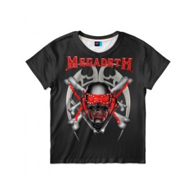 Детская футболка 3D с принтом Megadeth 2 в Кировске, 100% гипоаллергенный полиэфир | прямой крой, круглый вырез горловины, длина до линии бедер, чуть спущенное плечо, ткань немного тянется | megadeth | дирк вербурен | дэвид эллефсон | дэйв мастейн | кико лоурейро | мегадэт