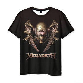 Мужская футболка 3D с принтом Megadeth 3 в Кировске, 100% полиэфир | прямой крой, круглый вырез горловины, длина до линии бедер | megadeth | дирк вербурен | дэвид эллефсон | дэйв мастейн | кико лоурейро | мегадэт