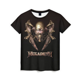 Женская футболка 3D с принтом Megadeth 3 в Кировске, 100% полиэфир ( синтетическое хлопкоподобное полотно) | прямой крой, круглый вырез горловины, длина до линии бедер | megadeth | дирк вербурен | дэвид эллефсон | дэйв мастейн | кико лоурейро | мегадэт