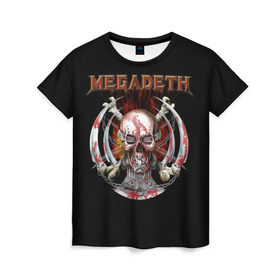 Женская футболка 3D с принтом Megadeth 5 в Кировске, 100% полиэфир ( синтетическое хлопкоподобное полотно) | прямой крой, круглый вырез горловины, длина до линии бедер | megadeth | дирк вербурен | дэвид эллефсон | дэйв мастейн | кико лоурейро | мегадэт