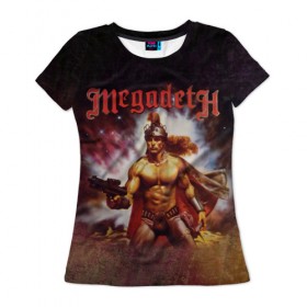 Женская футболка 3D с принтом Megadeth 6 в Кировске, 100% полиэфир ( синтетическое хлопкоподобное полотно) | прямой крой, круглый вырез горловины, длина до линии бедер | megadeth | дирк вербурен | дэвид эллефсон | дэйв мастейн | кико лоурейро | мегадэт