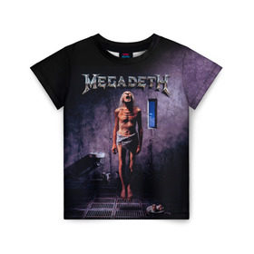 Детская футболка 3D с принтом Megadeth 7 в Кировске, 100% гипоаллергенный полиэфир | прямой крой, круглый вырез горловины, длина до линии бедер, чуть спущенное плечо, ткань немного тянется | Тематика изображения на принте: megadeth | дирк вербурен | дэвид эллефсон | дэйв мастейн | кико лоурейро | мегадэт