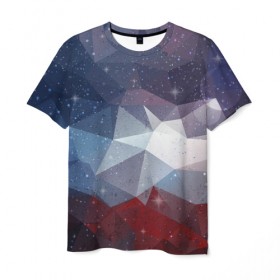 Мужская футболка 3D с принтом Geometry Star в Кировске, 100% полиэфир | прямой крой, круглый вырез горловины, длина до линии бедер | 