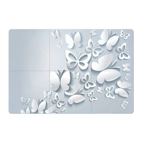 Магнитный плакат 3Х2 с принтом Белоснежные бабочки в Кировске, Полимерный материал с магнитным слоем | 6 деталей размером 9*9 см | бабочка | девушка | кружево. красота | нежность | полёт