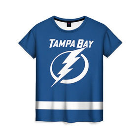 Женская футболка 3D с принтом Tampa Bay Drouin в Кировске, 100% полиэфир ( синтетическое хлопкоподобное полотно) | прямой крой, круглый вырез горловины, длина до линии бедер | 27 | jonathan drouin | tampa bay lightning | джонатан друэн | нхл | тампа бэй лайтнинг | хоккей
