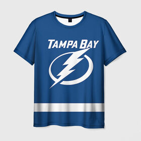 Мужская футболка 3D с принтом Tampa Bay Drouin в Кировске, 100% полиэфир | прямой крой, круглый вырез горловины, длина до линии бедер | 27 | jonathan drouin | tampa bay lightning | джонатан друэн | нхл | тампа бэй лайтнинг | хоккей
