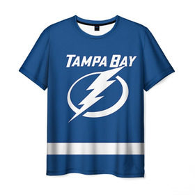 Мужская футболка 3D с принтом Tampa Bay Stamkos в Кировске, 100% полиэфир | прямой крой, круглый вырез горловины, длина до линии бедер | Тематика изображения на принте: 91 | steven christopher stamkos | tampa bay lightning | нхл | стивен стэмкос | тампа бэй лайтнинг | хоккей