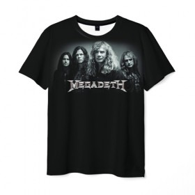 Мужская футболка 3D с принтом Megadeth в Кировске, 100% полиэфир | прямой крой, круглый вырез горловины, длина до линии бедер | dave | megadeth | metal | mustaine | rattlehead | rock | thrash | vic | дейв | мастейн | мегадет | метал | рок | треш