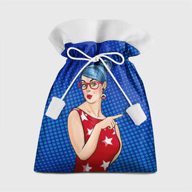 Подарочный 3D мешок с принтом Pop Art Girl в Кировске, 100% полиэстер | Размер: 29*39 см | retro | арт | винтаж | девушка | искусство | поп | ретро