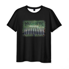 Мужская футболка 3D с принтом Megadeth в Кировске, 100% полиэфир | прямой крой, круглый вырез горловины, длина до линии бедер | Тематика изображения на принте: dave | megadeth | metal | mustaine | rattlehead | rock | thrash | vic | дейв | мастейн | мегадет | метал | рок | треш