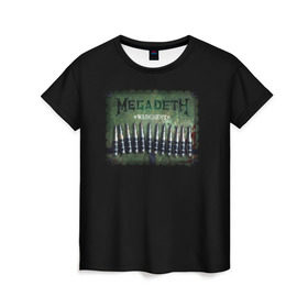 Женская футболка 3D с принтом Megadeth в Кировске, 100% полиэфир ( синтетическое хлопкоподобное полотно) | прямой крой, круглый вырез горловины, длина до линии бедер | dave | megadeth | metal | mustaine | rattlehead | rock | thrash | vic | дейв | мастейн | мегадет | метал | рок | треш