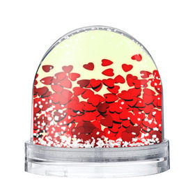 Водяной шар с принтом valentine`s day в Кировске, Пластик | Изображение внутри шара печатается на глянцевой фотобумаге с двух сторон | 14 февраля | valentines day | день влюбленных | игрушка | любовь | сердечки | сердце