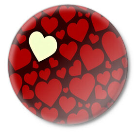 Значок с принтом Одинокое сердце в Кировске,  металл | круглая форма, металлическая застежка в виде булавки | 14 февраля | valentines day | день влюбленных | игрушка | любовь | медведь | сердце