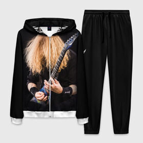 Мужской костюм 3D с принтом Dave Mustaine в Кировске, 100% полиэстер | Манжеты и пояс оформлены тканевой резинкой, двухслойный капюшон со шнурком для регулировки, карманы спереди | dave | megadeth | metal | mustaine | rattlehead | rock | thrash | vic | дейв | мастейн | мегадет | метал | рок | треш