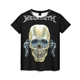 Женская футболка 3D с принтом Megadeth в Кировске, 100% полиэфир ( синтетическое хлопкоподобное полотно) | прямой крой, круглый вырез горловины, длина до линии бедер | dave | megadeth | metal | mustaine | rattlehead | rock | thrash | vic | дейв | мастейн | мегадет | метал | рок | треш