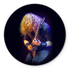 Коврик круглый с принтом Dave Mustaine в Кировске, резина и полиэстер | круглая форма, изображение наносится на всю лицевую часть | dave | megadeth | metal | mustaine | rattlehead | rock | thrash | vic | дейв | мастейн | мегадет | метал | рок | треш