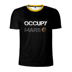 Мужская футболка 3D спортивная с принтом Захвати Марс в Кировске, 100% полиэстер с улучшенными характеристиками | приталенный силуэт, круглая горловина, широкие плечи, сужается к линии бедра | Тематика изображения на принте: mars | space x | илон маск | марс | планеты | спэйс икс