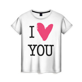 Женская футболка 3D с принтом Valentine`s Day, I Iove you в Кировске, 100% полиэфир ( синтетическое хлопкоподобное полотно) | прямой крой, круглый вырез горловины, длина до линии бедер | 14 | february | heart | holiday | i love you | valentines day | день святого валентина | праздник | сердце | февраль | я люблю тебя