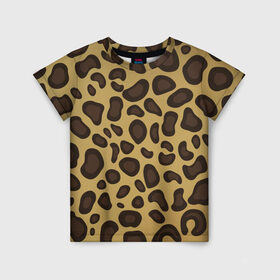 Детская футболка 3D с принтом Пантера в Кировске, 100% гипоаллергенный полиэфир | прямой крой, круглый вырез горловины, длина до линии бедер, чуть спущенное плечо, ткань немного тянется | Тематика изображения на принте: леопард | пятна | текстура