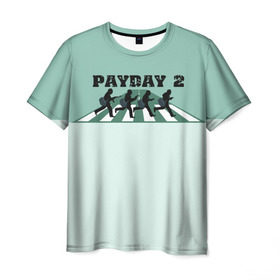Мужская футболка 3D с принтом Payday 2 в Кировске, 100% полиэфир | прямой крой, круглый вырез горловины, длина до линии бедер | Тематика изображения на принте: game | payday | payday 2 | игра | игрок | компьютерные игры | маски