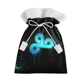 Подарочный 3D мешок с принтом cs:go - Cloud 9 (Black collection) в Кировске, 100% полиэстер | Размер: 29*39 см | Тематика изображения на принте: cloud9 | cs | csgo | го | кс