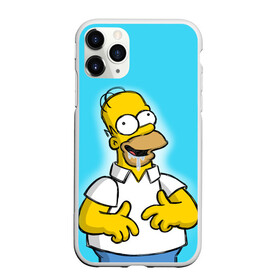 Чехол для iPhone 11 Pro матовый с принтом Гомер в Кировске, Силикон |  | gomer | желтый | мультик | симпсон