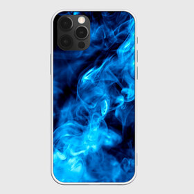 Чехол для iPhone 12 Pro Max с принтом Smoke в Кировске, Силикон |  | дым | огонь | пламя | синий