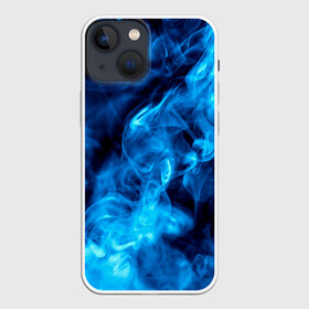 Чехол для iPhone 13 mini с принтом Smoke в Кировске,  |  | дым | огонь | пламя | синий