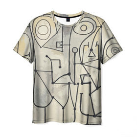 Мужская футболка 3D с принтом Пикассо в Кировске, 100% полиэфир | прямой крой, круглый вырез горловины, длина до линии бедер | пикассо